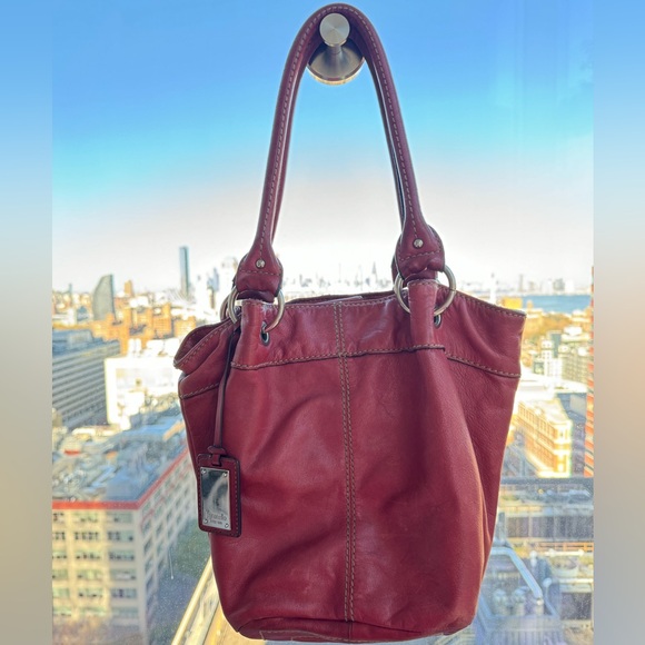 Tignanello Handbags - Red Tignanello Shoulder Tote Bag